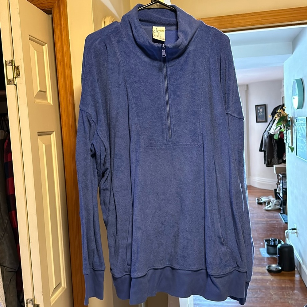 Offline by Aerie quarter zip pullover terry cloth